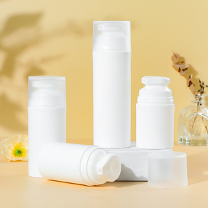 Eco-Friendly 15ml 30ml 50ml White Pet Plastic Empty Cosmetic Lotion Bottle with Airless Pump for Shampoo