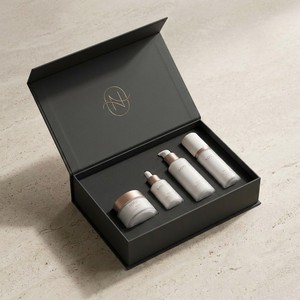 Custom Logo Black Luxury Rigid Cosmetic Box Face Cream Packaging