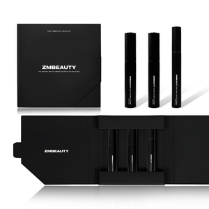 ZM BEAUTY Luxury Vegan Organic Lash And Brow Growth Serum With Mascara Growth Private Label Peptides Eyelash Serum Growth Kit