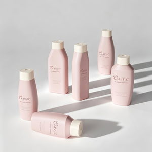 Eco-Friendly 300ml 500ml HDPE Plastic Bottles For Shampoo Conditioner Luxury Cosmetic Packaging Flip Top Cap Silk Screen